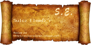Sulcz Elemér névjegykártya